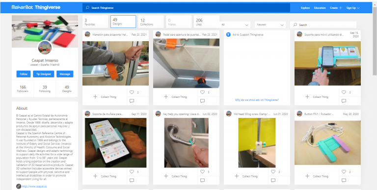 Diseños Ceapat Thingiverse