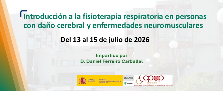 Cartel del curso de fisioterapia respiratoria.